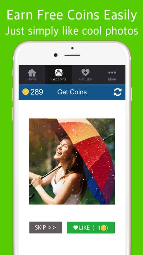 Easy to earn coins that you can use to get Instagram likes and followers